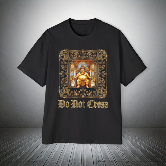 Large Print Heavy Oversized Tee - Do Not Cross