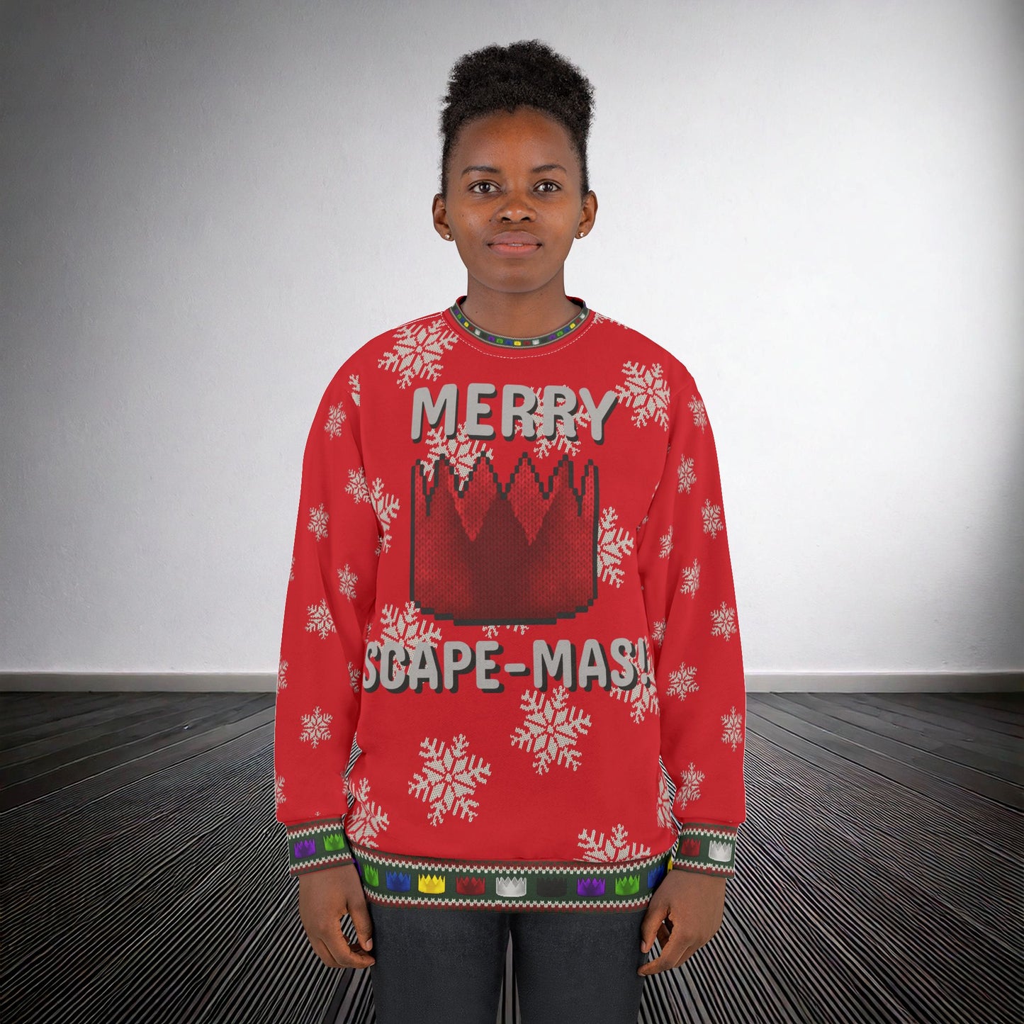 High Octane: "Merry Scape-Mas!" Ugly Christmas Sweater (Red)