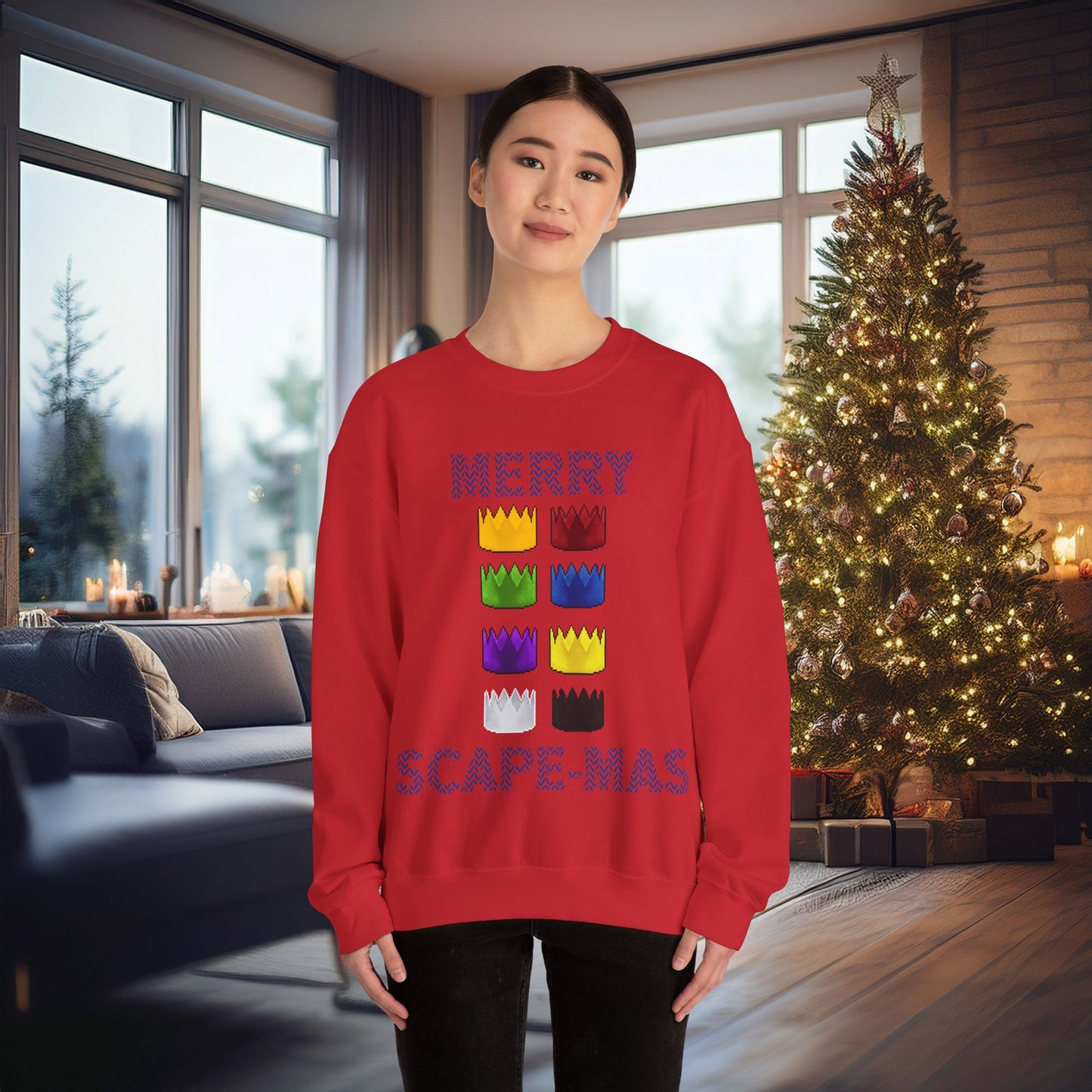 High Octane: "Merry Scape-Mas!" Ugly Christmas Sweater (Crowns)