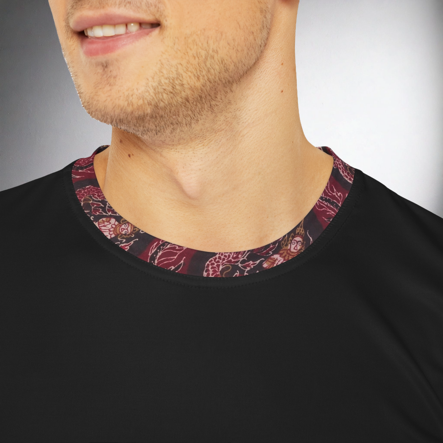 Printed Border Comfy T-Shirt