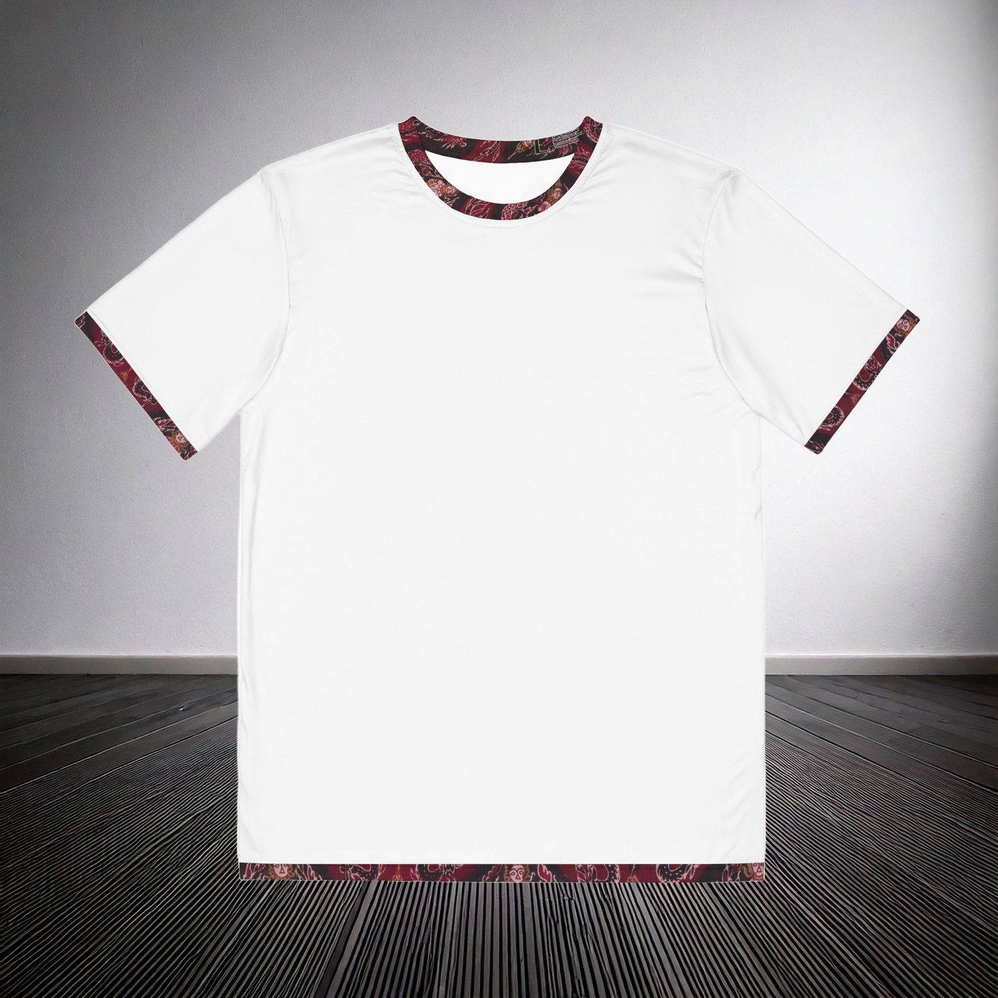 Printed Border Comfy T-Shirt (White)