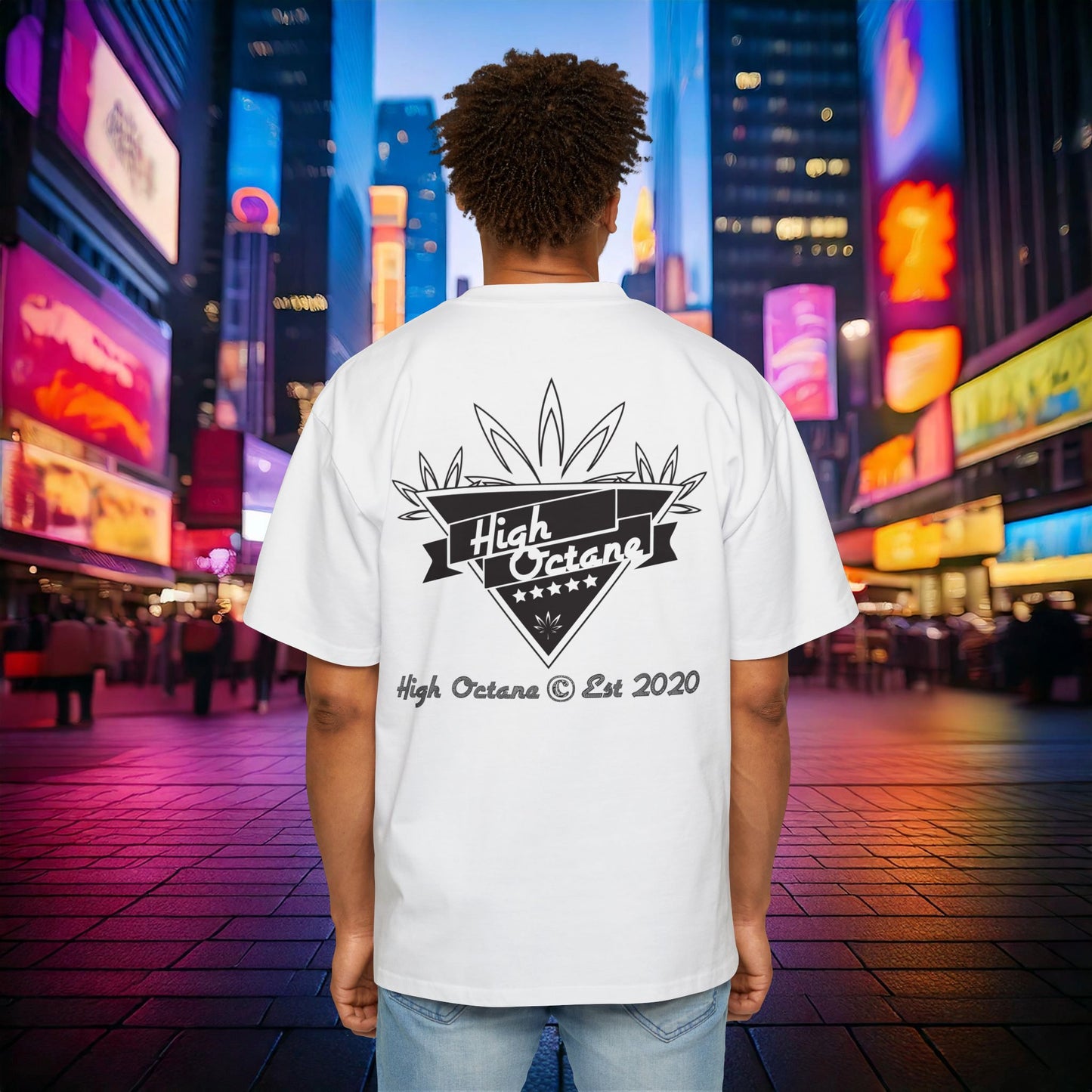 Large Print Heavy Oversized Tee - Do Not Cross