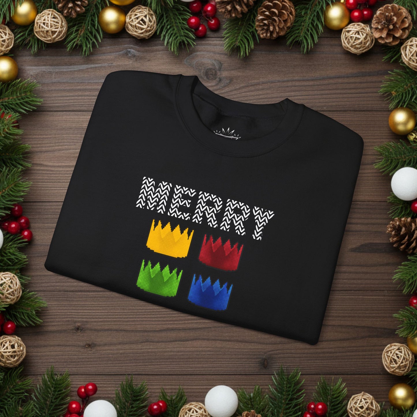 High Octane: "Merry Scape-Mas!" Ugly Christmas Sweater (Crowns)