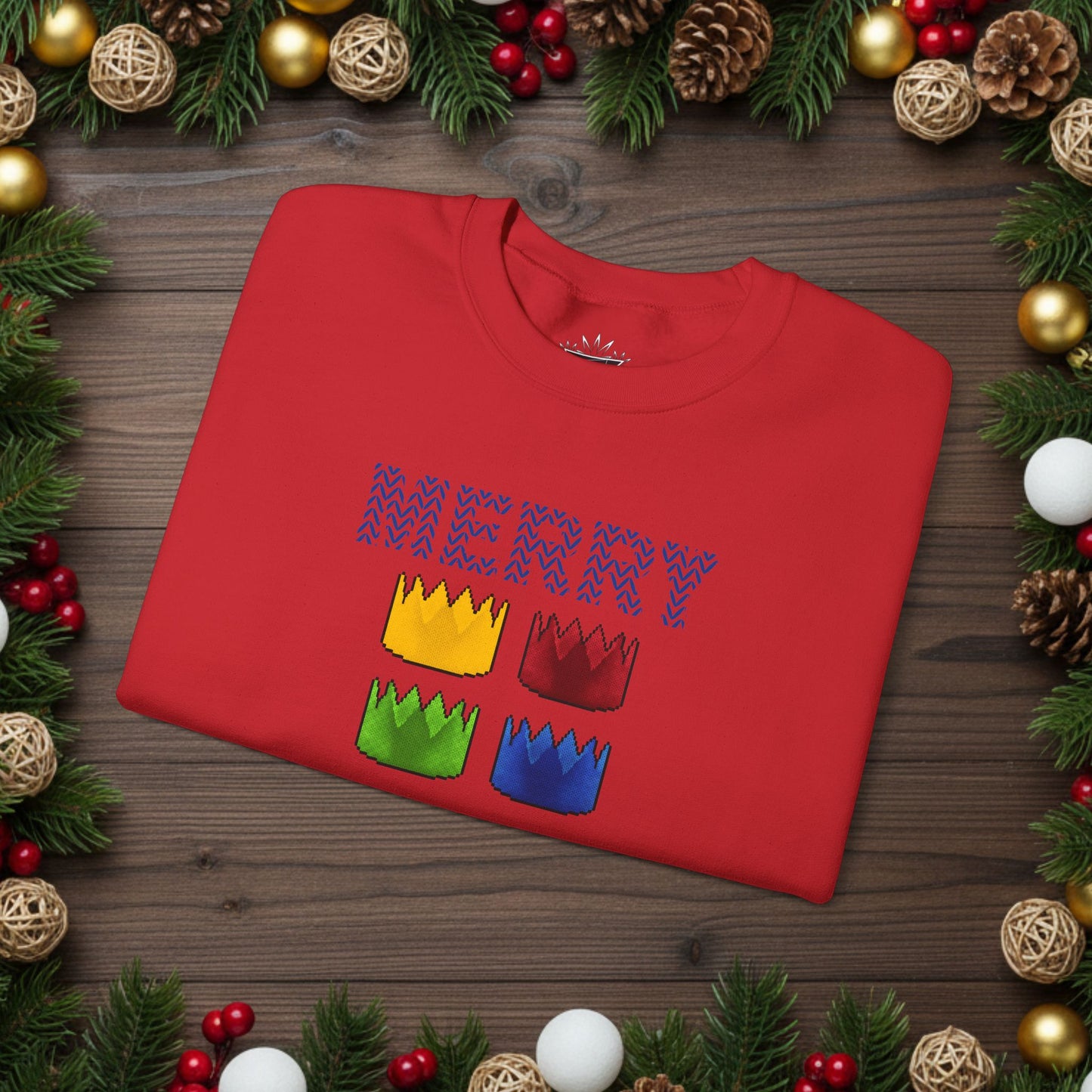 High Octane: "Merry Scape-Mas!" Ugly Christmas Sweater (Crowns)