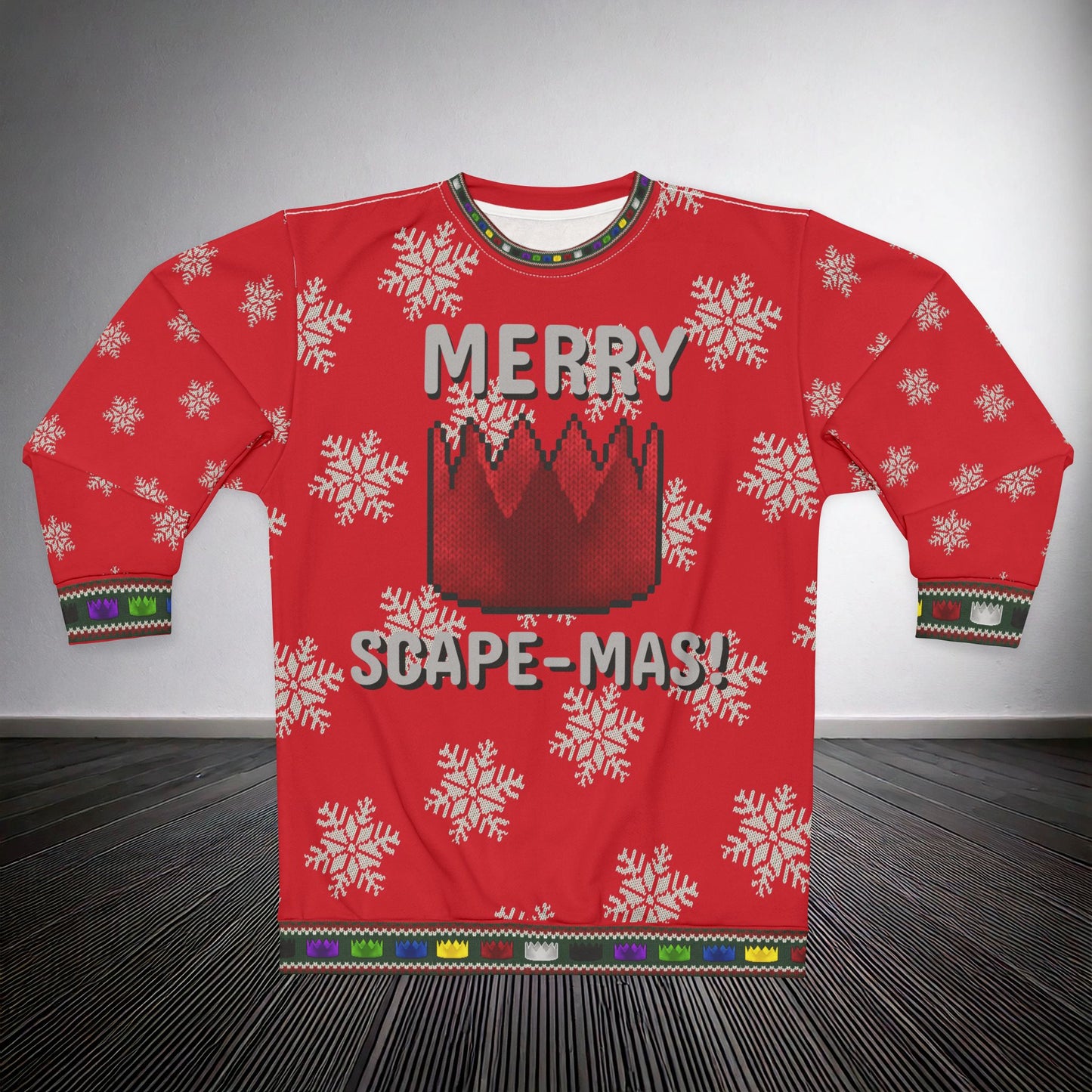 High Octane: "Merry Scape-Mas!" Ugly Christmas Sweater (Red)