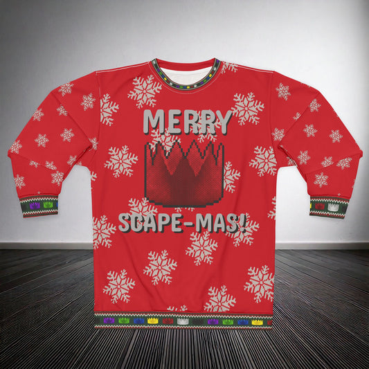 High Octane: "Merry Scape-Mas!" Ugly Christmas Sweater (Red)
