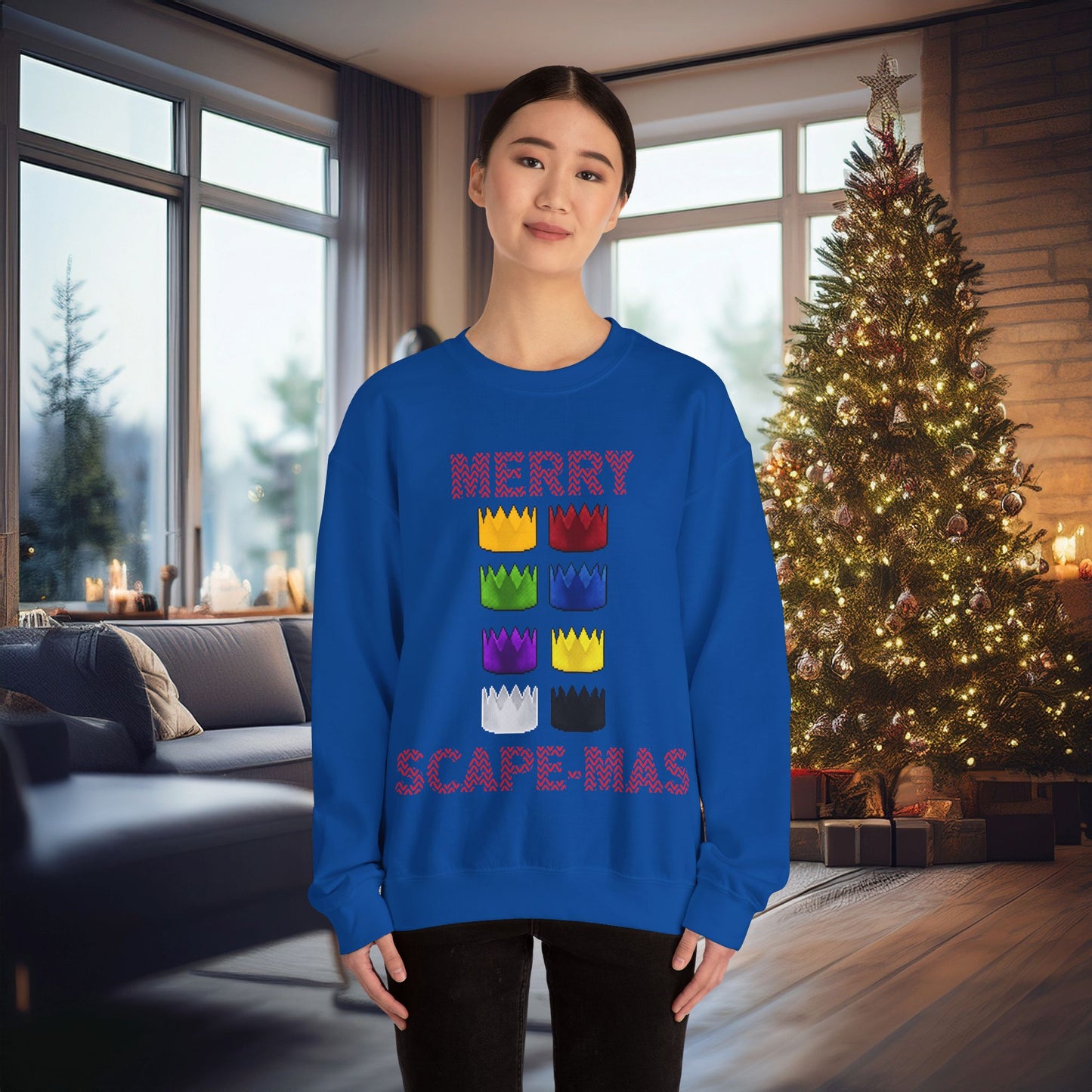 High Octane: "Merry Scape-Mas!" Ugly Christmas Sweater (Crowns)