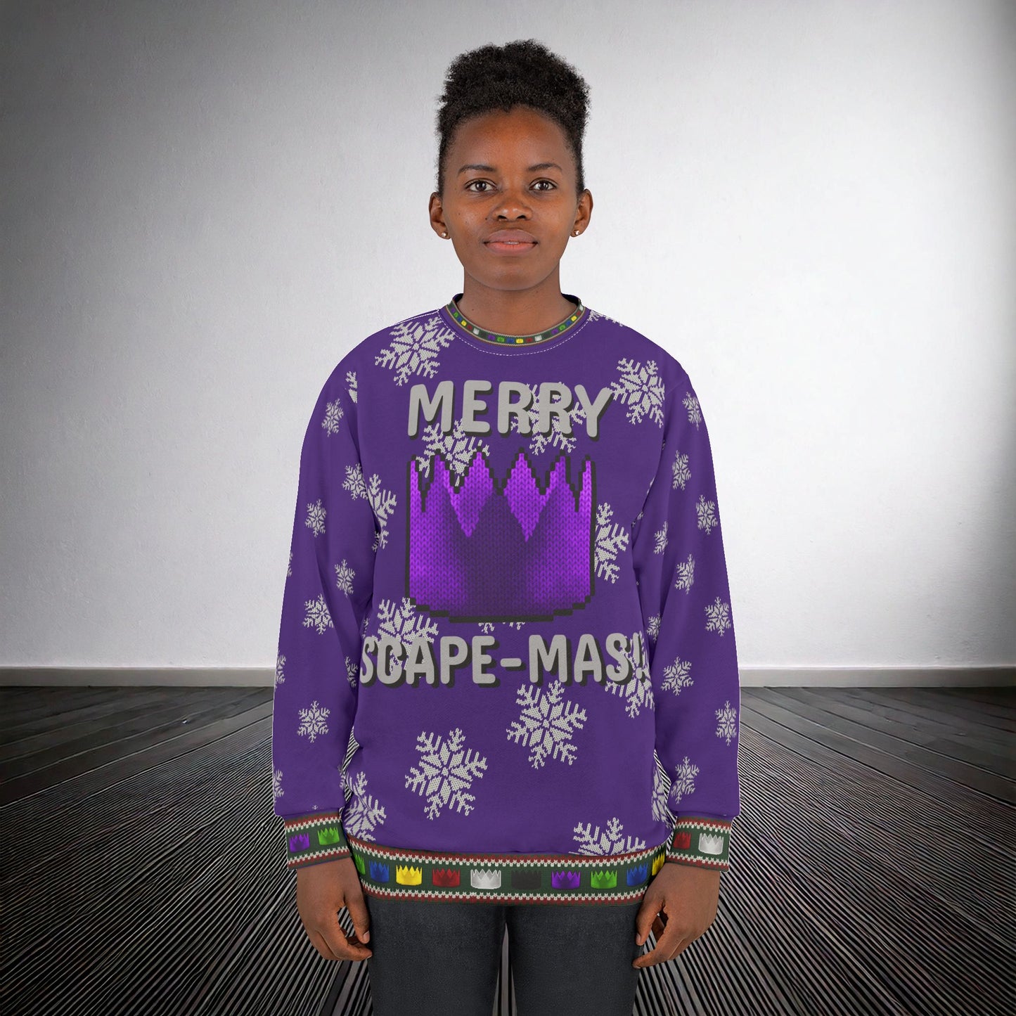 High Octane: "Merry Scape-Mas!" Ugly Christmas Sweater (Purple)