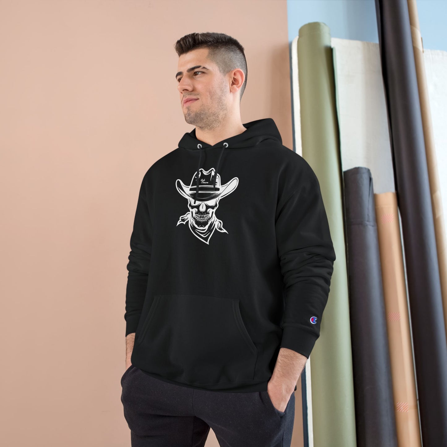 High Octane Signature x Champion Hoodie —Skull Bandit