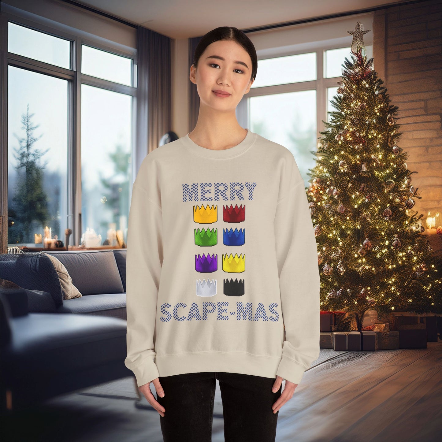 High Octane: "Merry Scape-Mas!" Ugly Christmas Sweater (Crowns)