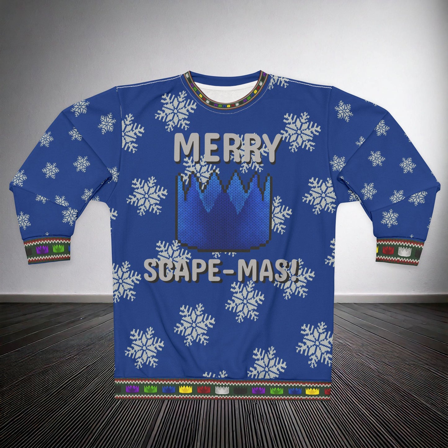 High Octane: "Merry Scape-Mas!" Ugly Christmas Sweater (Blue)