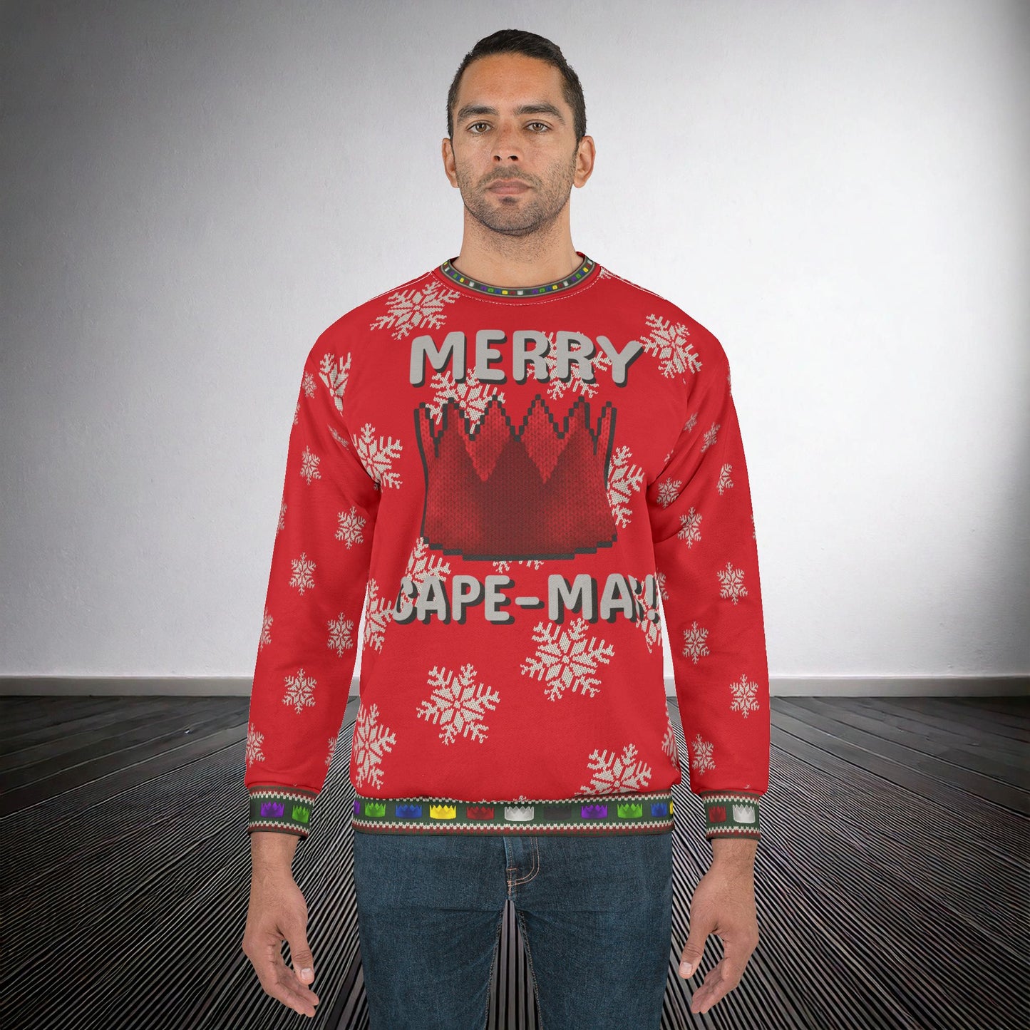 High Octane: "Merry Scape-Mas!" Ugly Christmas Sweater (Red)