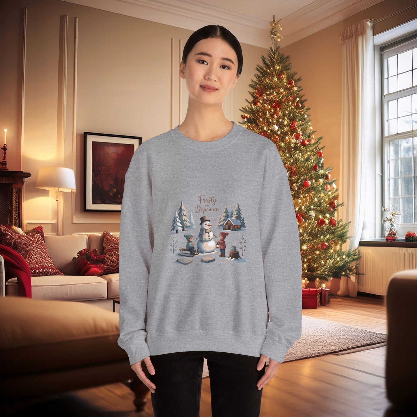 Hibernate Mode Snowman Cabin Sweatshirt | cozy winter cabin aesthetic