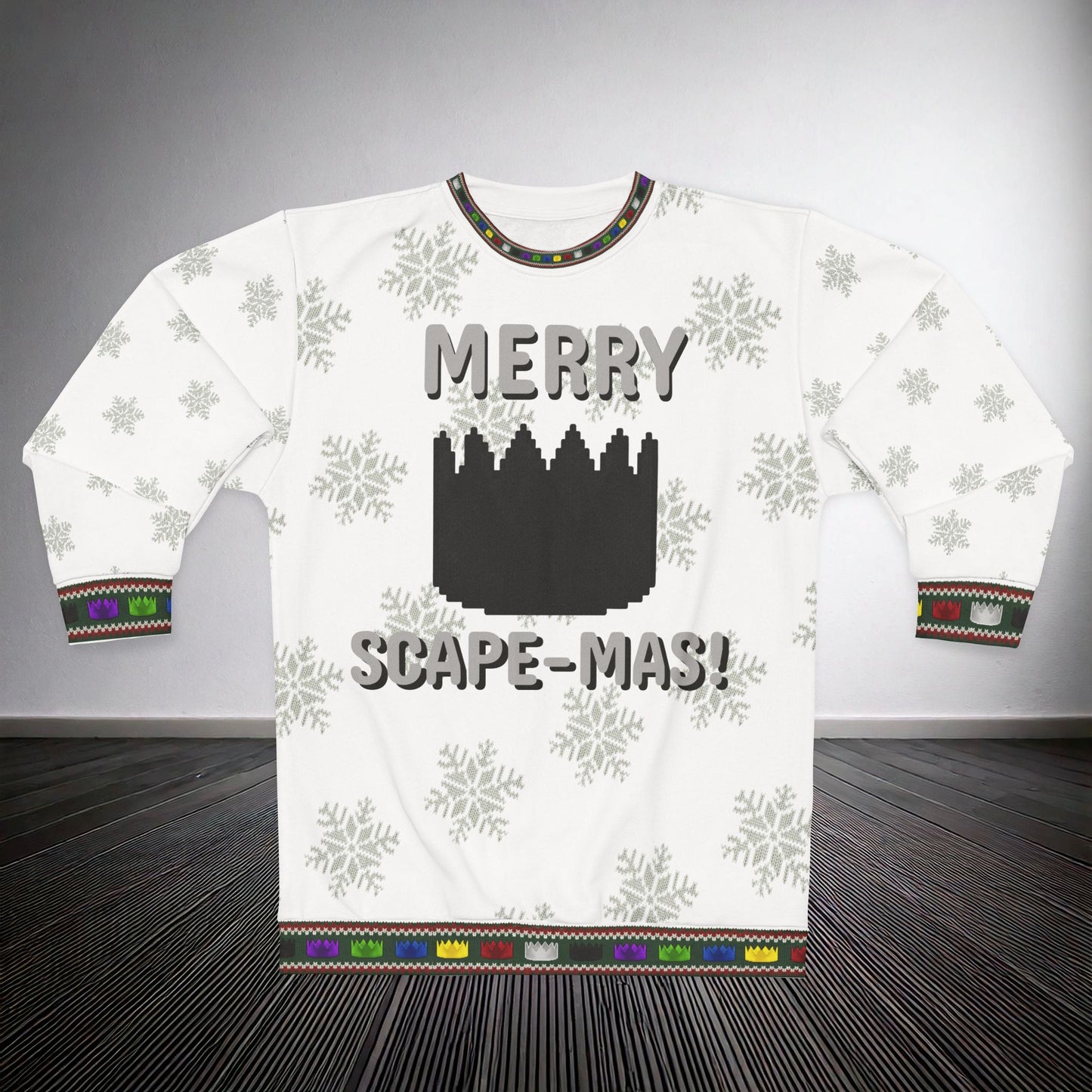 High Octane: "Merry Scape-Mas!" Ugly Christmas Sweater (Black)