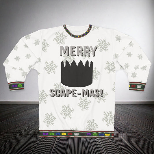 High Octane: "Merry Scape-Mas!" Ugly Christmas Sweater (Black)