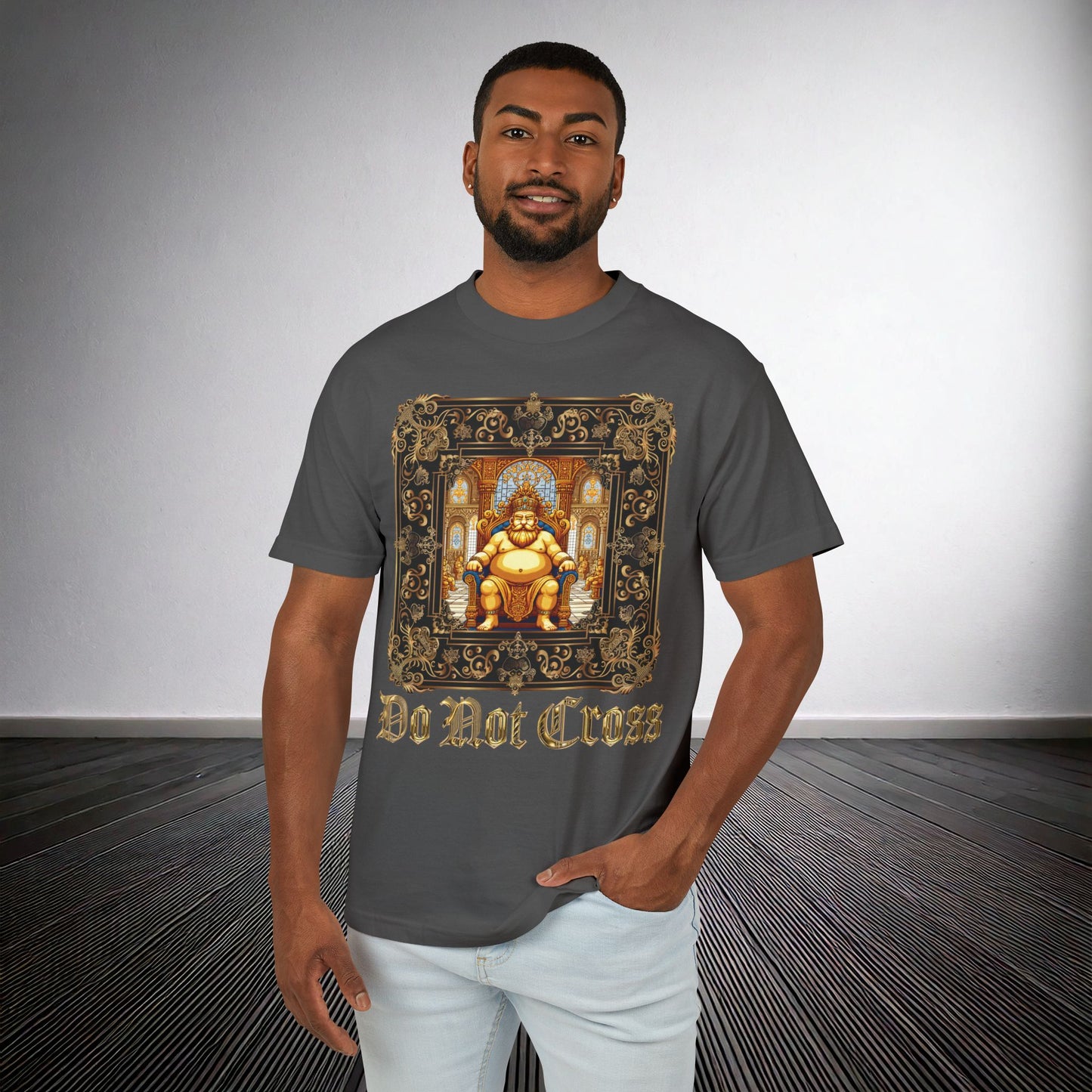 T-Shirt - Do not cross  - Unisex Garment-Dyed Heavyweight Cotton Tee