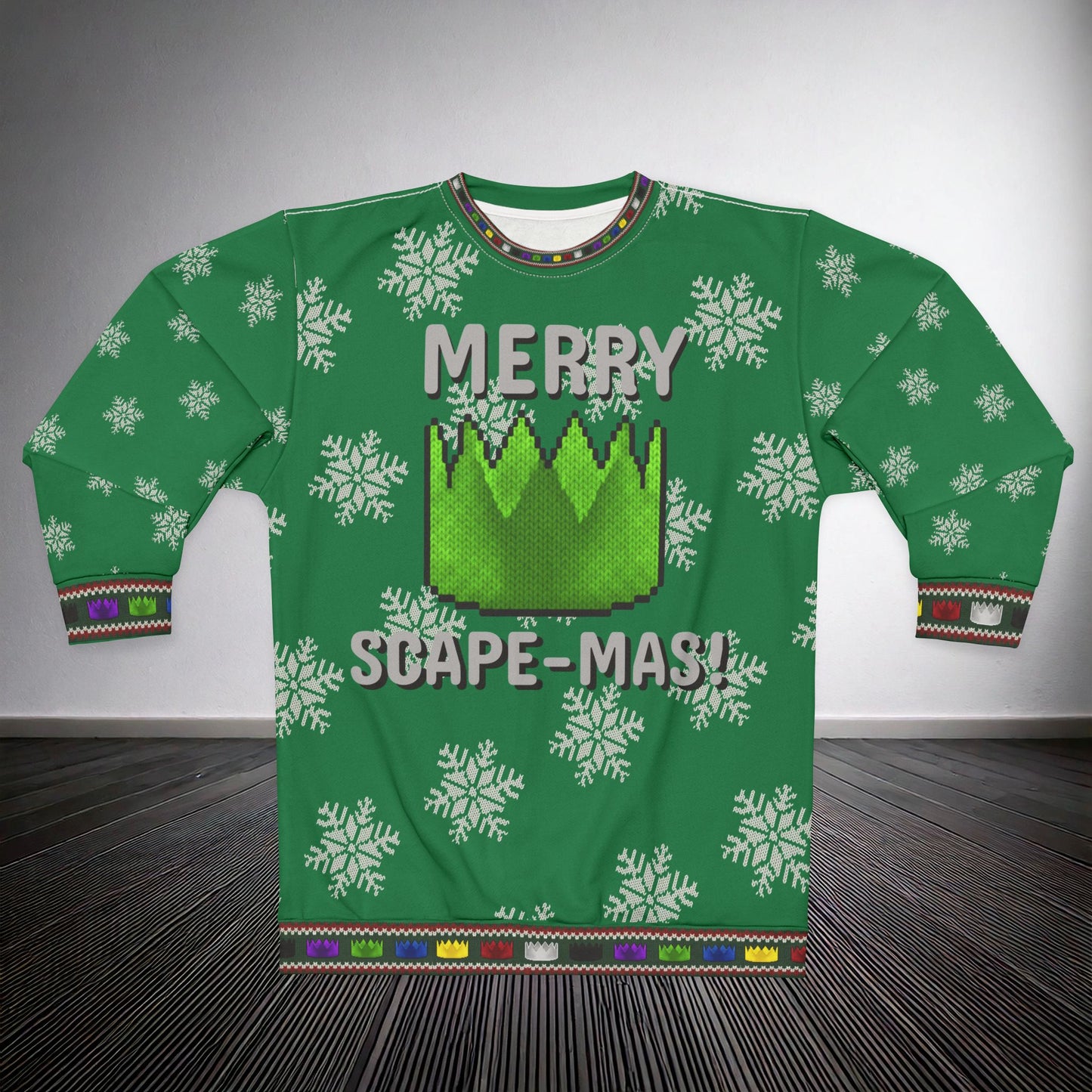 High Octane: "Merry Scape-Mas!" Ugly Christmas Sweater (Green)
