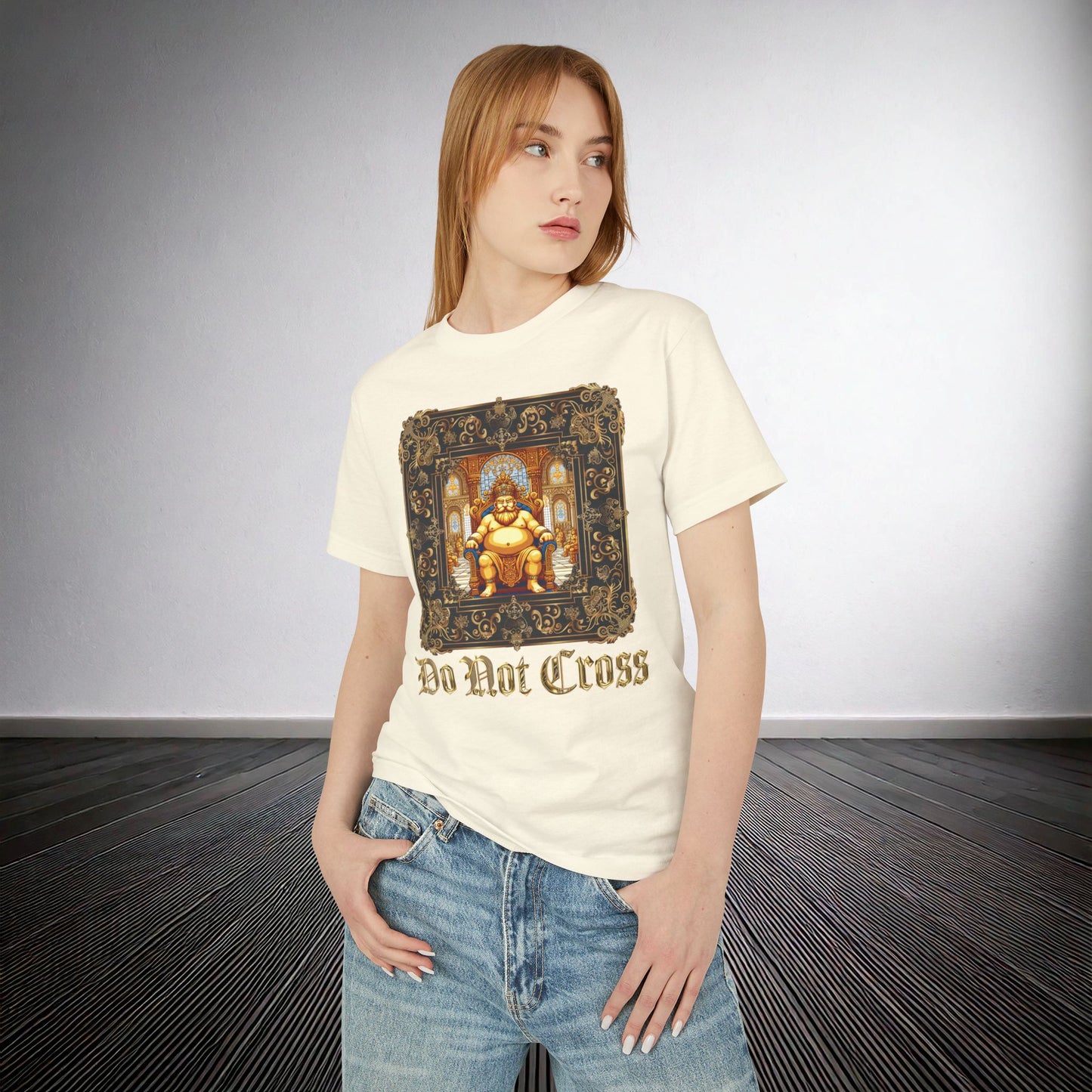 T-Shirt - Do not cross  - Unisex Garment-Dyed Heavyweight Cotton Tee