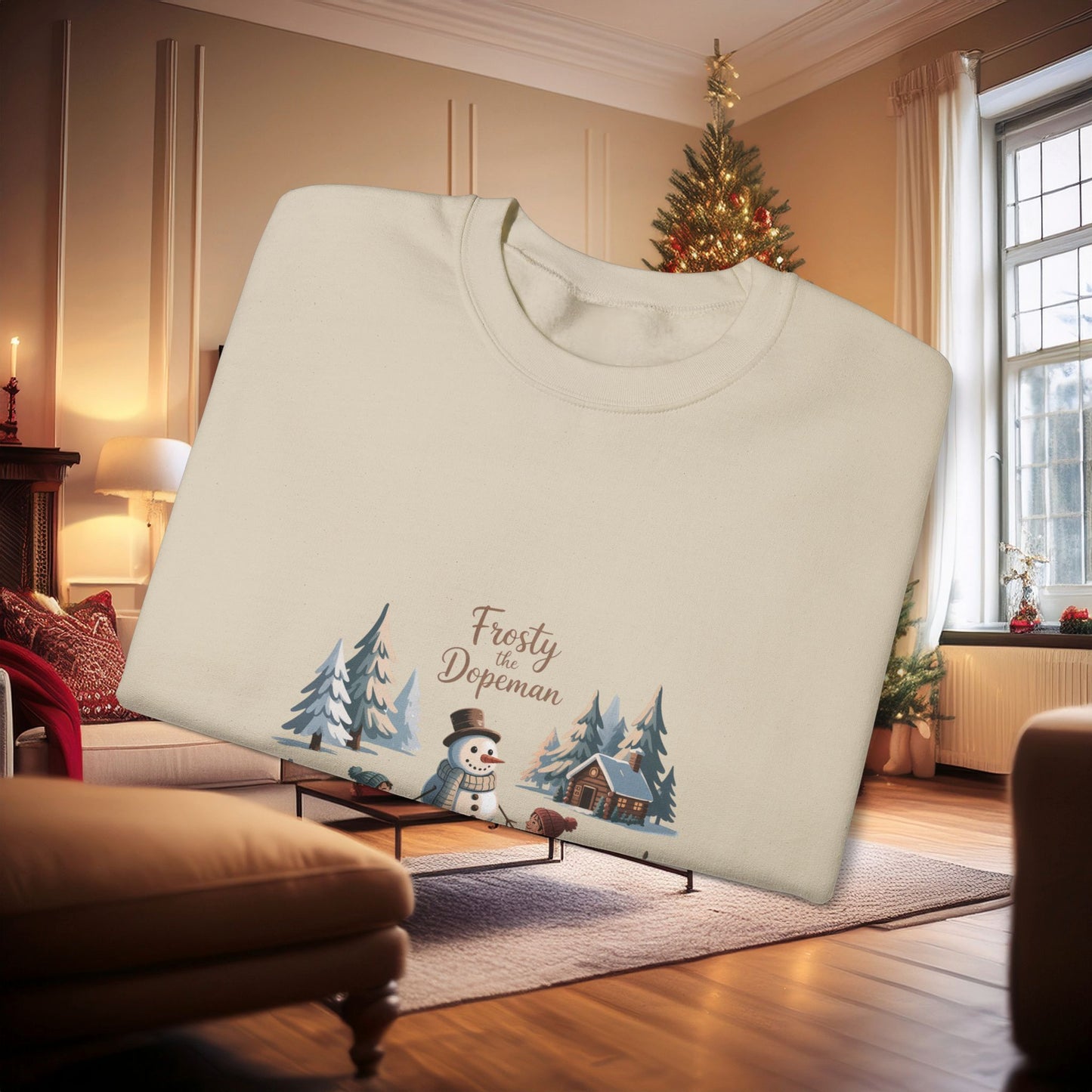 Hibernate Mode Snowman Cabin Sweatshirt | cozy winter cabin aesthetic