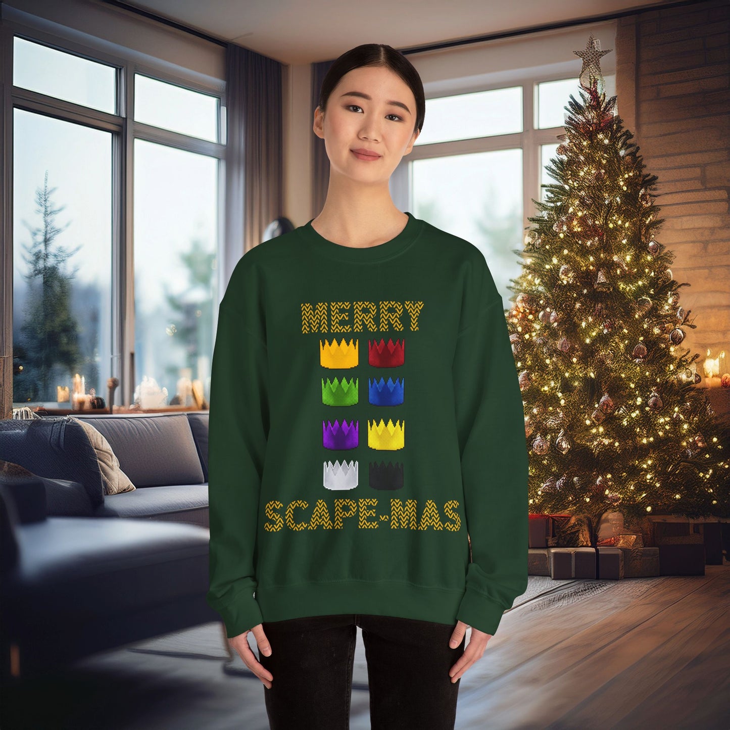 High Octane: "Merry Scape-Mas!" Ugly Christmas Sweater (Crowns)