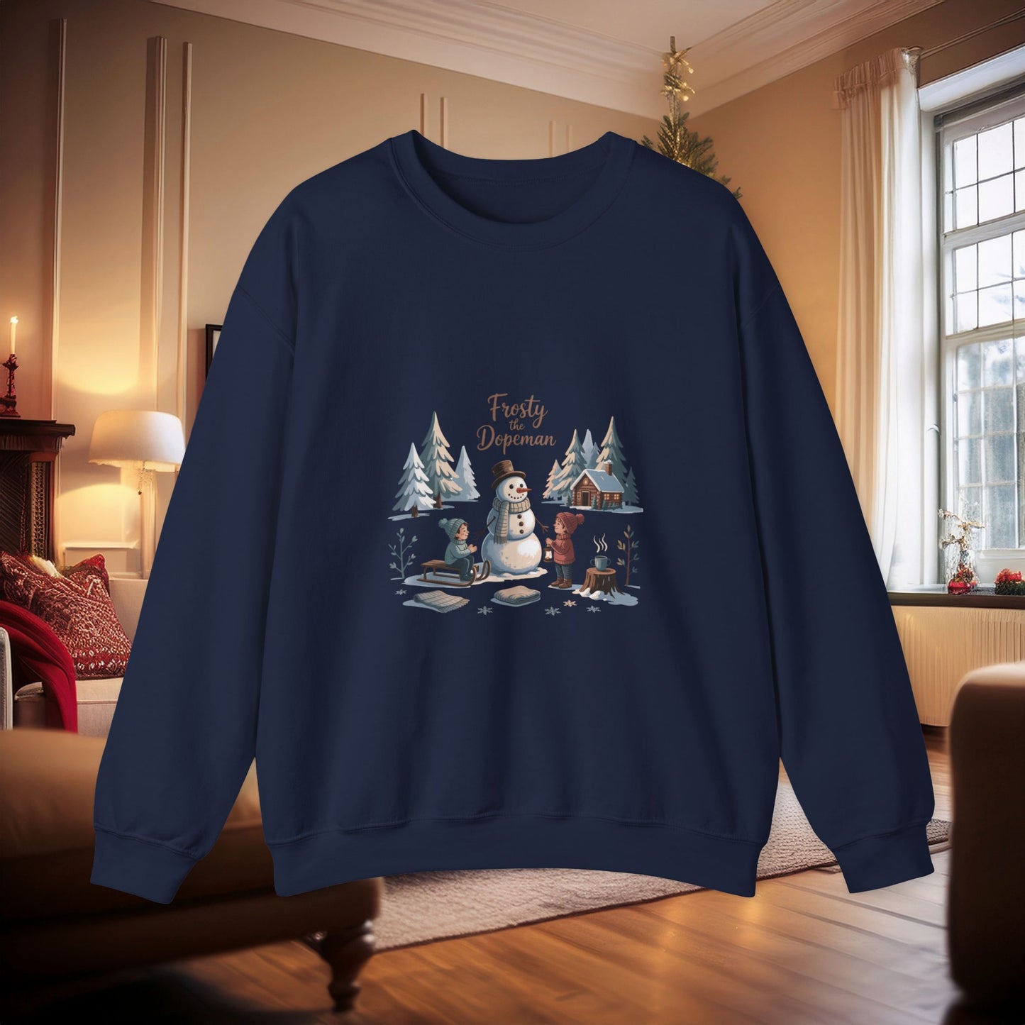 Hibernate Mode Snowman Cabin Sweatshirt | cozy winter cabin aesthetic