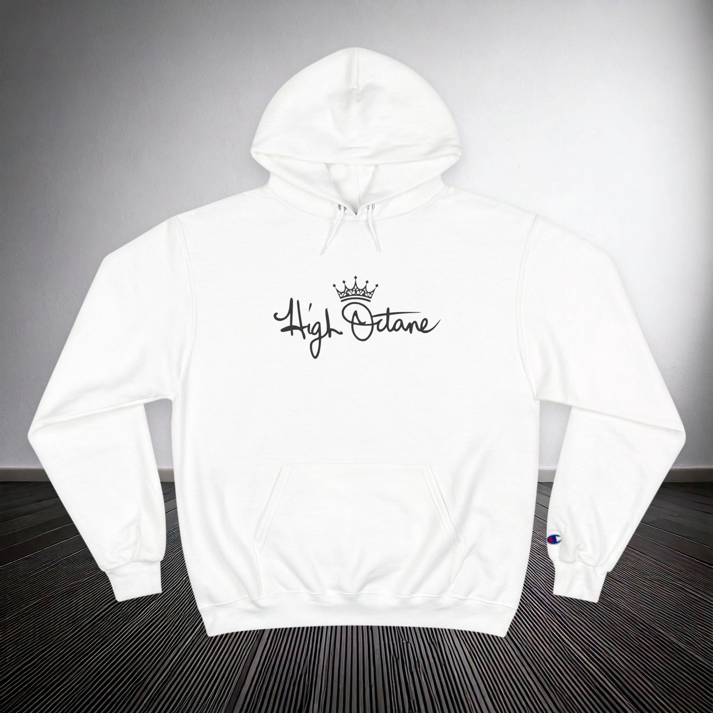 High Octane Champion Hoodie — Script Logo Crown Streetwear Pullover