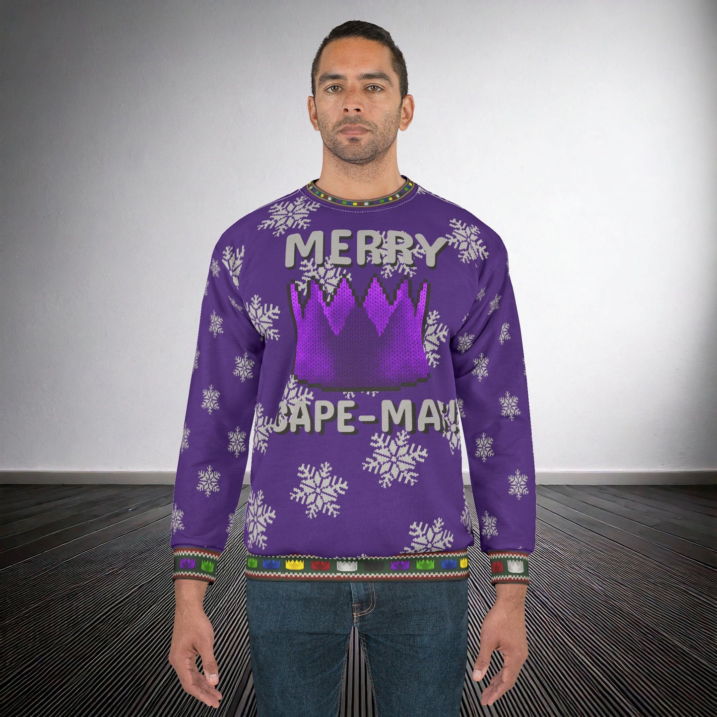 High Octane: "Merry Scape-Mas!" Ugly Christmas Sweater (Purple)