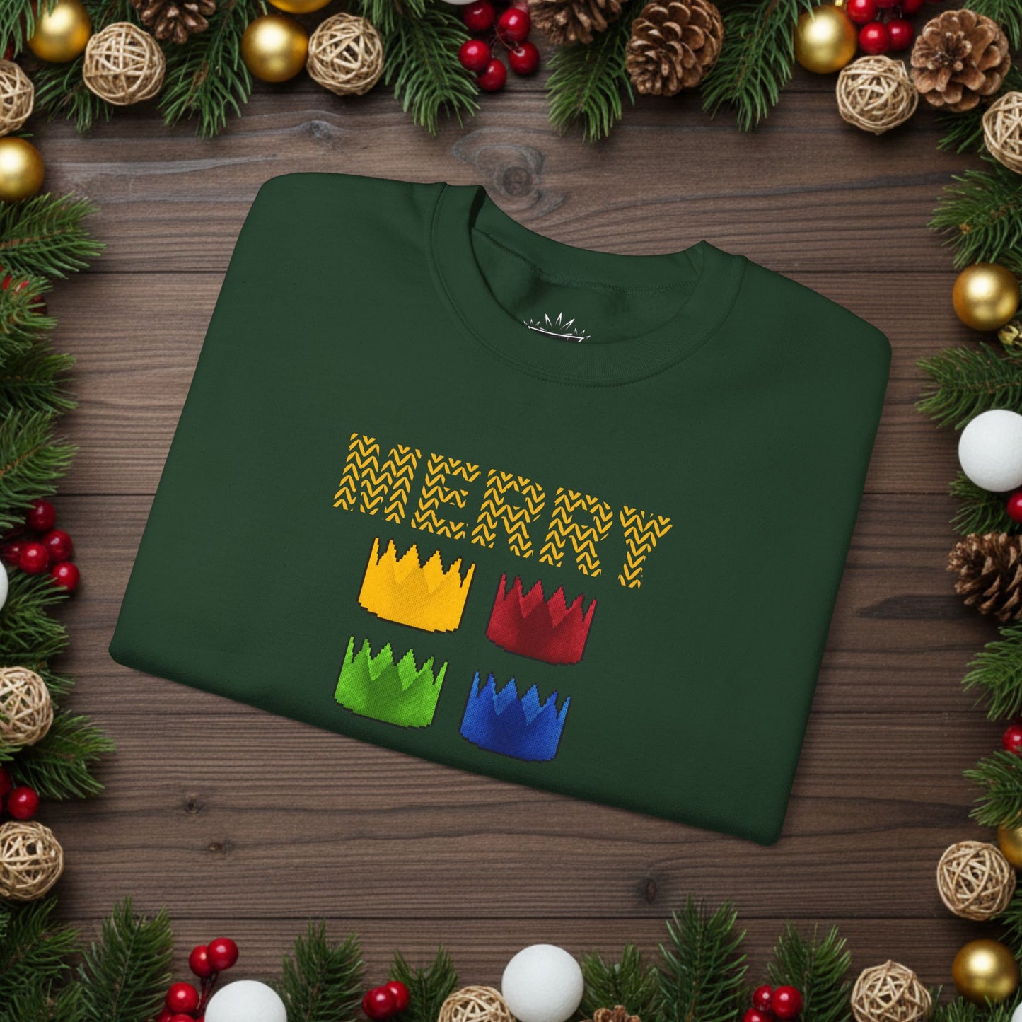 High Octane: "Merry Scape-Mas!" Ugly Christmas Sweater (Crowns)