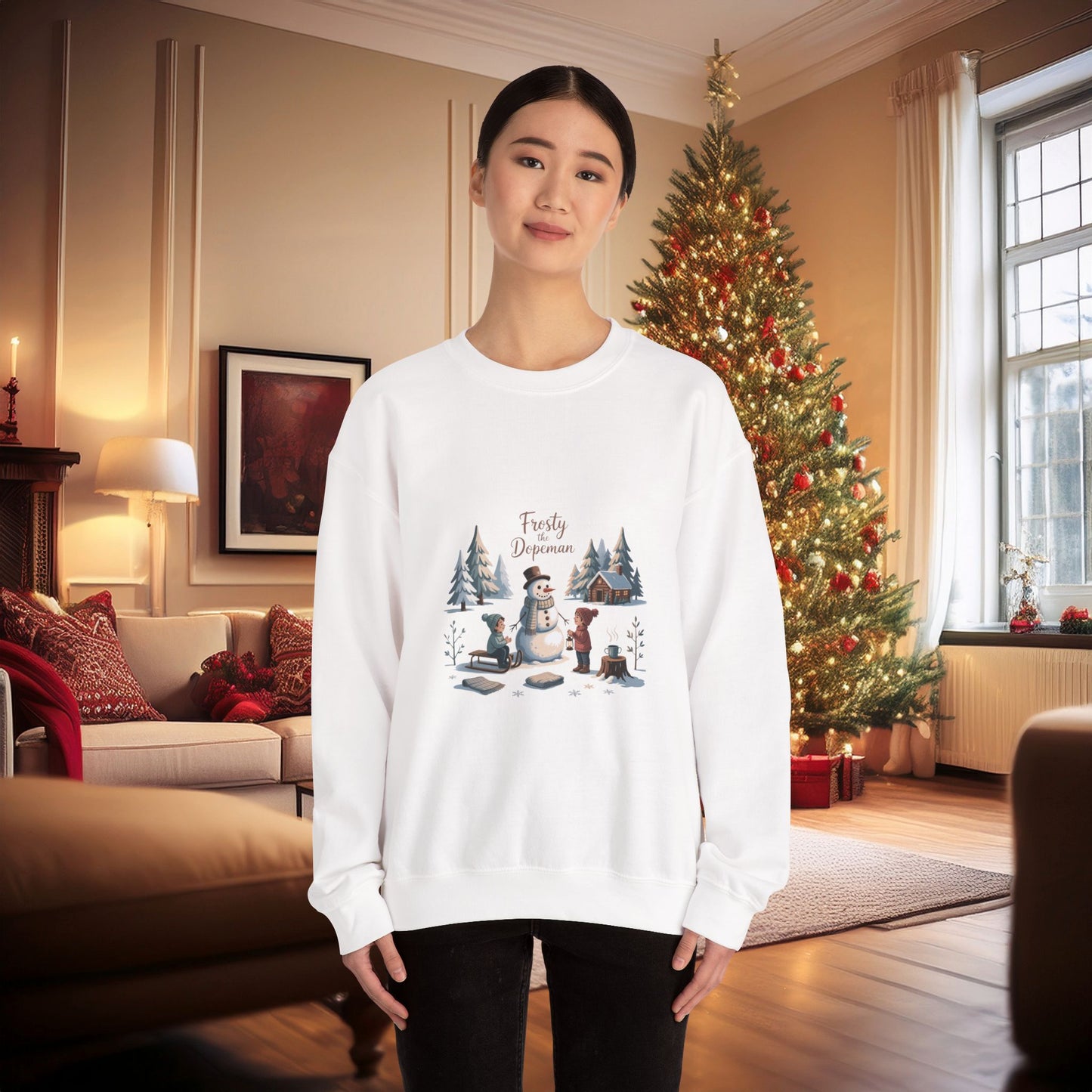 Hibernate Mode Snowman Cabin Sweatshirt | cozy winter cabin aesthetic