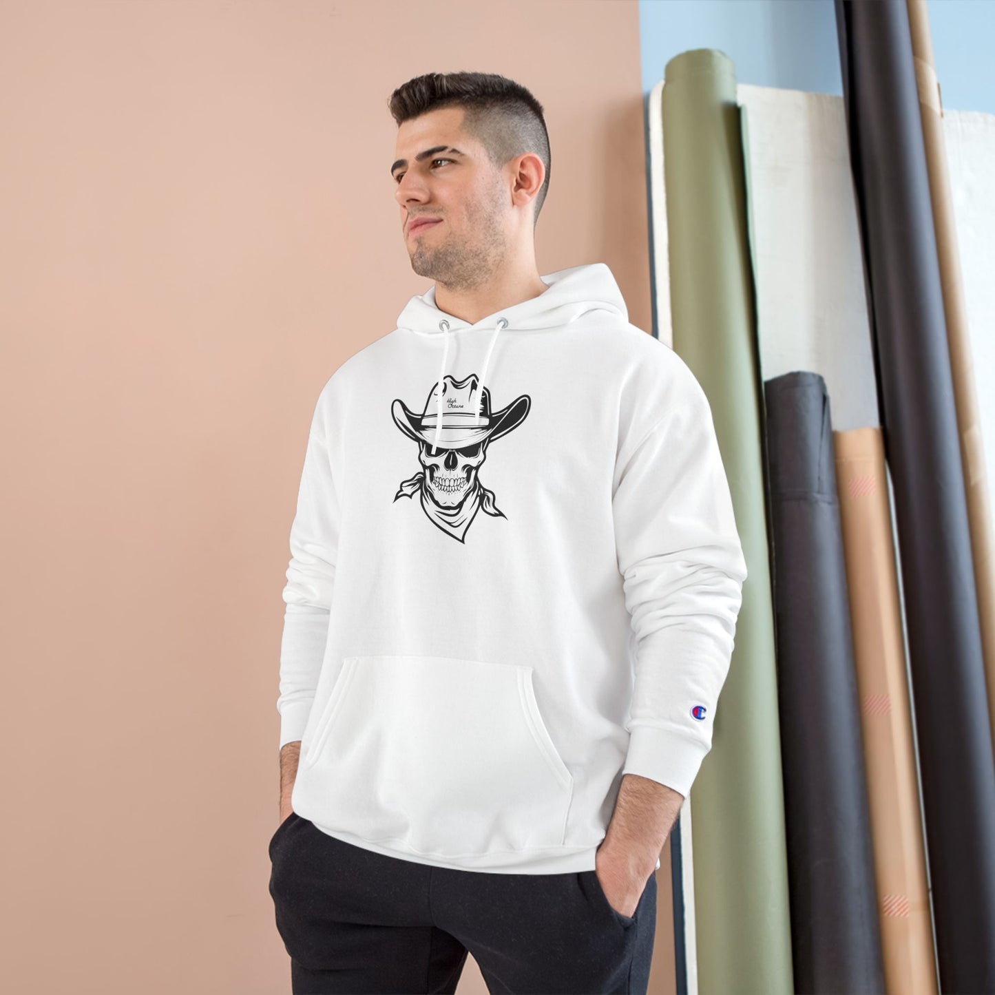 High Octane Signtuare x Champion Hoodie — Skull Bandit