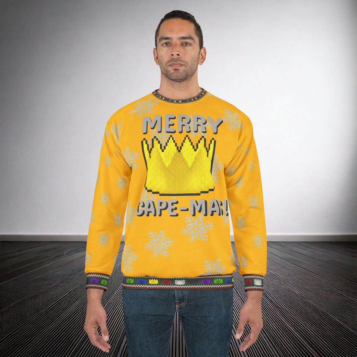 High Octane: "Merry Scape-Mas!" Ugly Christmas Sweater (Yellow)