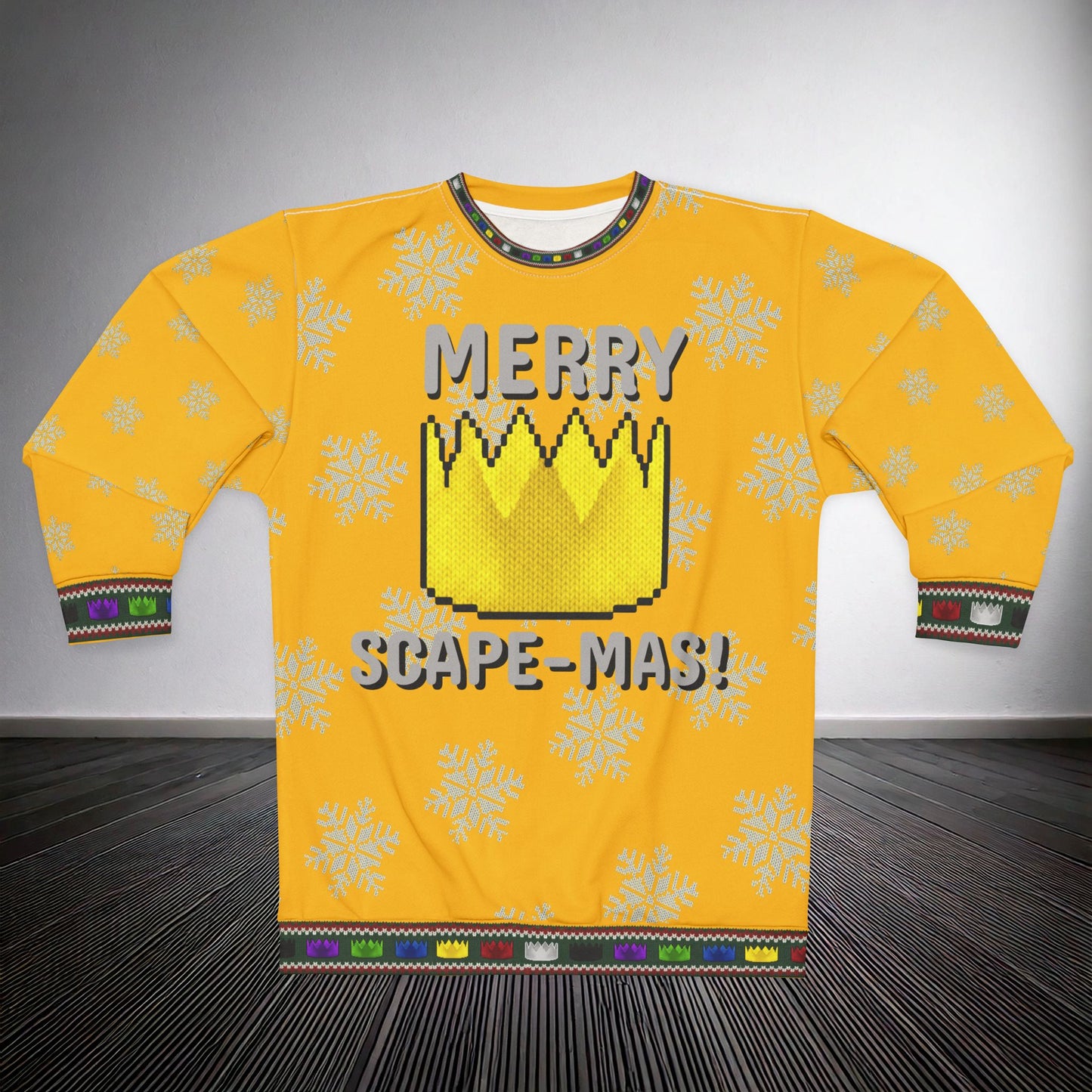 High Octane: "Merry Scape-Mas!" Ugly Christmas Sweater (Yellow)