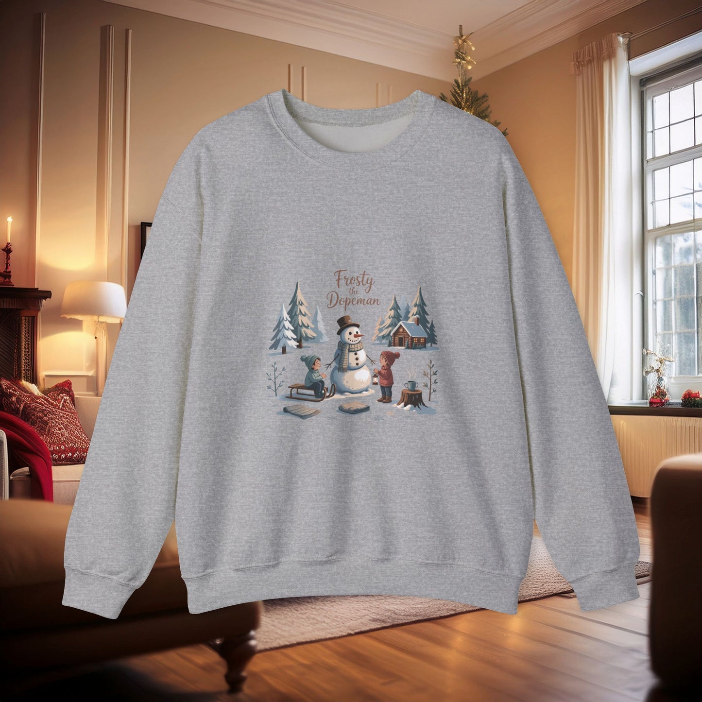Hibernate Mode Snowman Cabin Sweatshirt | cozy winter cabin aesthetic