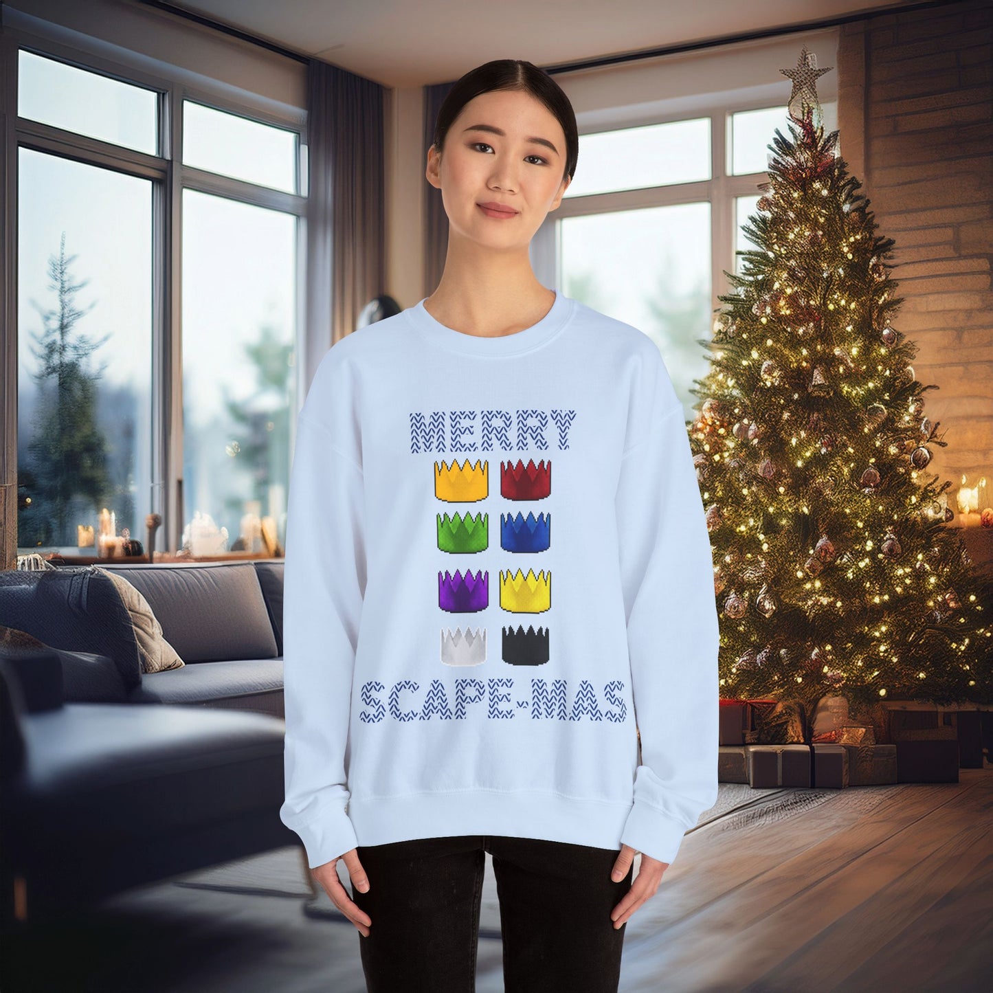 High Octane: "Merry Scape-Mas!" Ugly Christmas Sweater (Crowns)