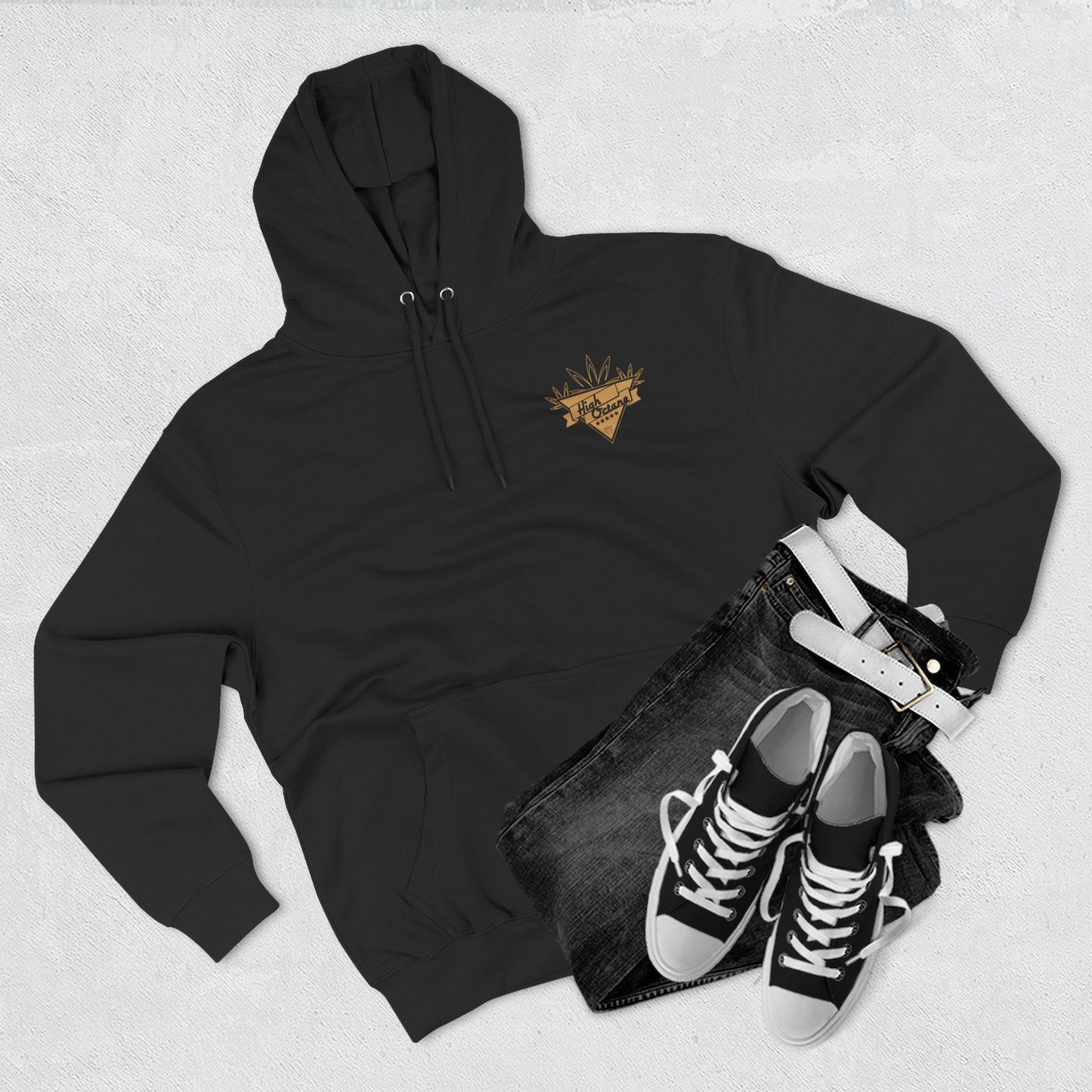 High Octane Originals (Gold/Black) - Three-Panel Fleece Hoodie