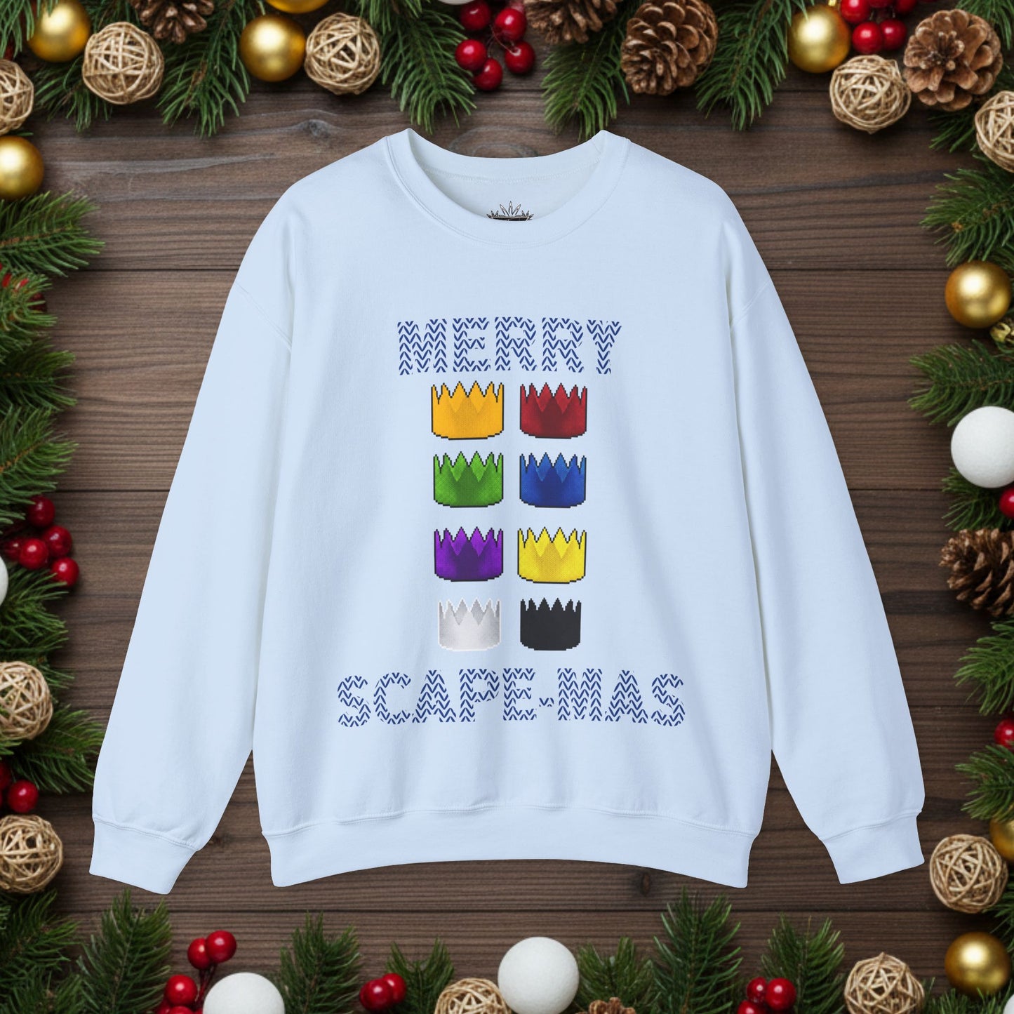 High Octane: "Merry Scape-Mas!" Ugly Christmas Sweater (Crowns)