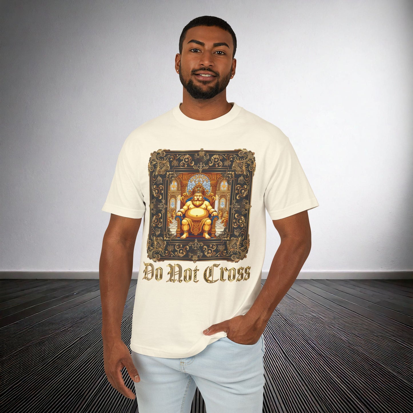 T-Shirt - Do not cross  - Unisex Garment-Dyed Heavyweight Cotton Tee