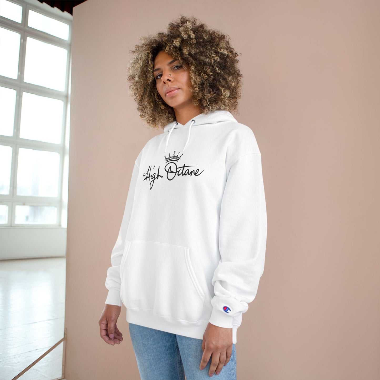 High Octane Champion Hoodie — Script Logo Crown Streetwear Pullover