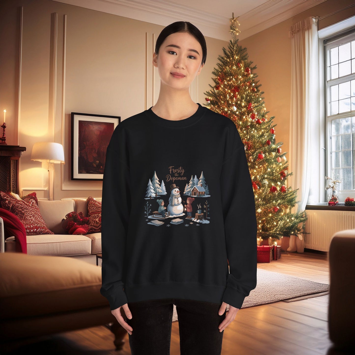 Hibernate Mode Snowman Cabin Sweatshirt | cozy winter cabin aesthetic
