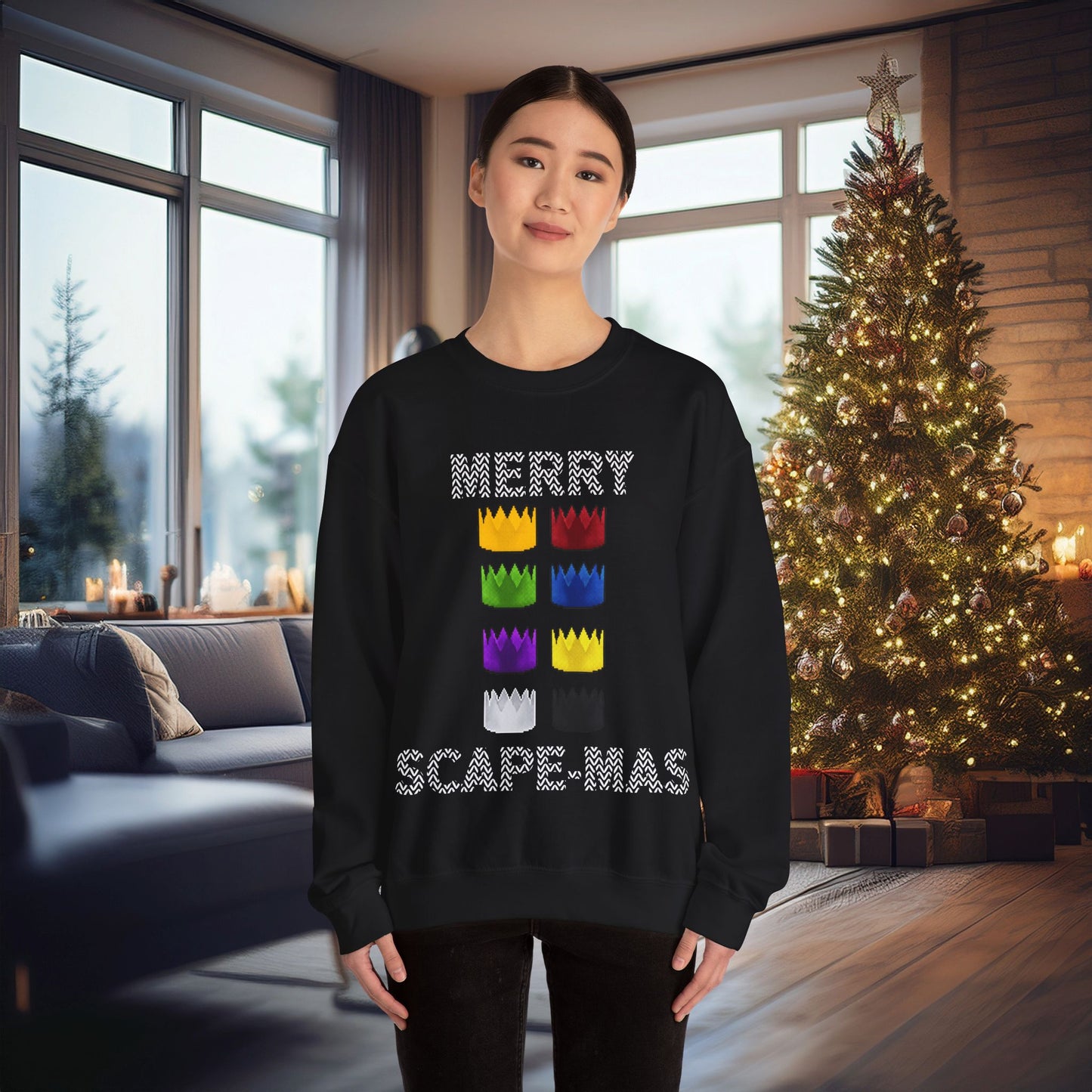 High Octane: "Merry Scape-Mas!" Ugly Christmas Sweater (Crowns)
