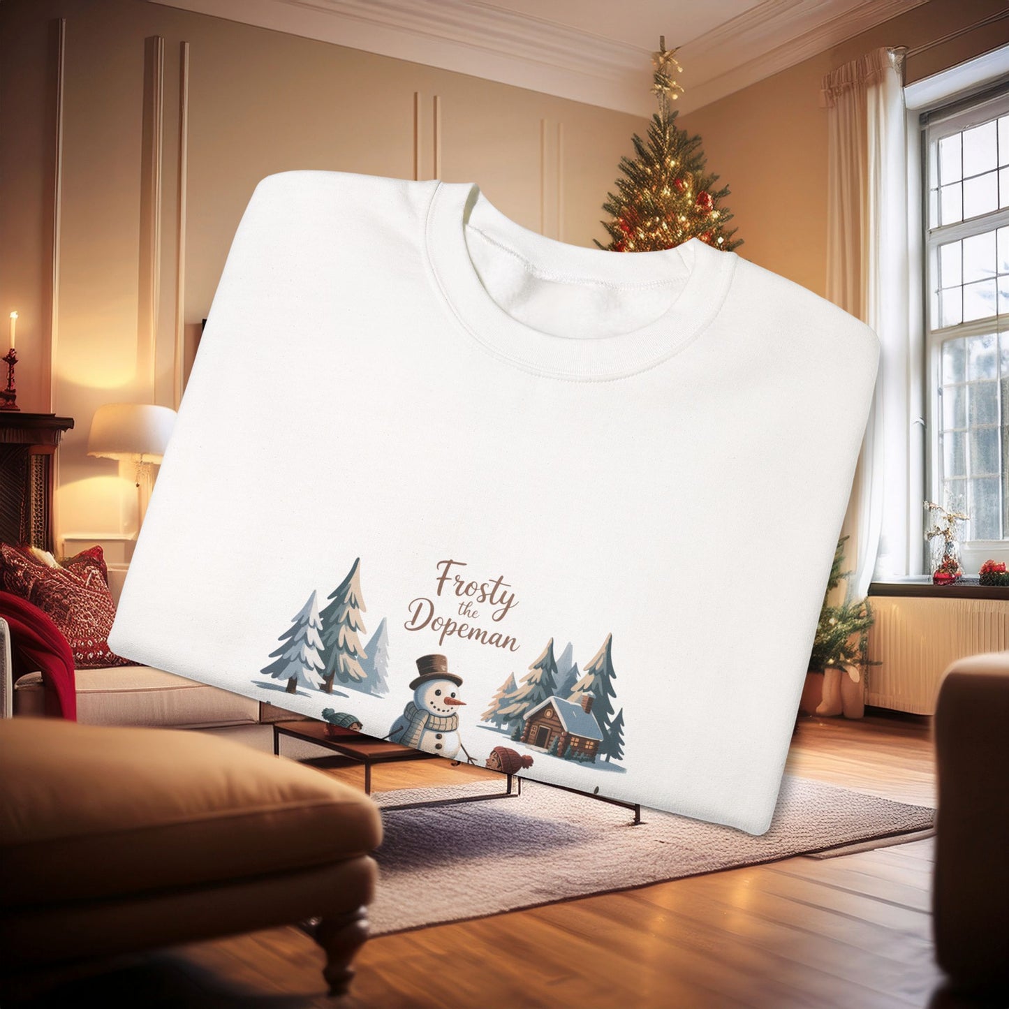 Hibernate Mode Snowman Cabin Sweatshirt | cozy winter cabin aesthetic